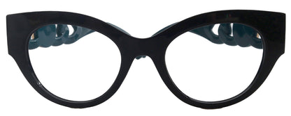 Athena's Fashion High-End Line Bifocal OR Non-Bifocal Black W Dark Green Reading Glasses Round Chic, Inspired by NY Fifth Avenue by NY Fifth Avenue