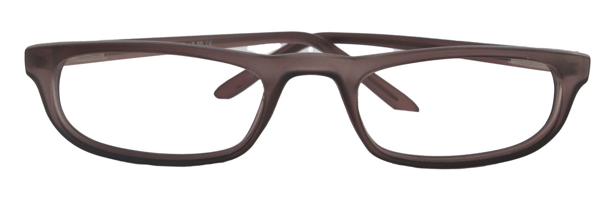 Morgan Premium Reading Glasses HighEnd Magnifying Readers, Transparent Brown Small Rectangular Frame, Inspired by NY Fifth Avenue Lower nose by NY Fifth Avenue