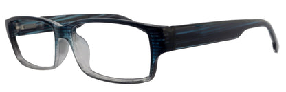 Logan Square Men's Unixes High-End Reading Glasses - Magnifying Readers, Transparent Blue, Rectangular Frame, Inspired by NY Fifth Avenue by NY Fifth Avenue