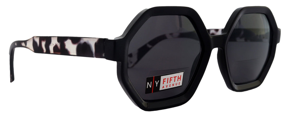 Heptagon, High-End Line Bifocal (Clear On Top) Sun Readers Unixes OR Non-Bifocal Readers Sunglasses (Black Tortoiseshell) NY Fifth Avenue by NY Fifth Avenue