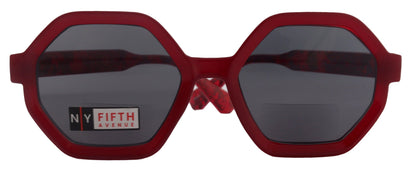 Heptagon, High-End Line Bifocal (Clear On Top) Sun Readers Unixes OR Non-Bifocal Readers Sunglasses (Red) NY Fifth Avenue by NY Fifth Avenue