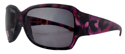 Lourdes, High-End Line Bifocal (Clear On Top) Sun Readers for Women Readers Sunglasses ( Purple, Pink with black) NY Fifth Avenue by NY Fifth Avenue
