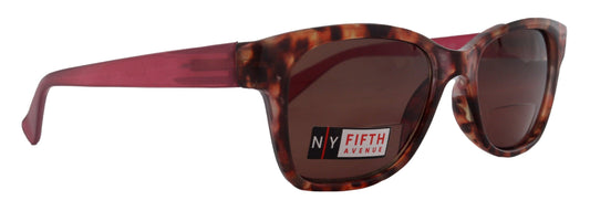 Madison, High-End Line Bifocal (Clear On Top) Sun Readers for Women OR Non-Bifocal Readers Sunglasses (Tortoiseshell Pink) NY Fifth Avenue by NY Fifth Avenue