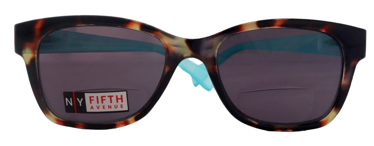 Madison, High-End Line Bifocal (Clear On Top) Sun Readers for Women OR Non-Bifocal Readers Sunglasses (Tortoiseshell Blue) NY Fifth Avenue by NY Fifth Avenue