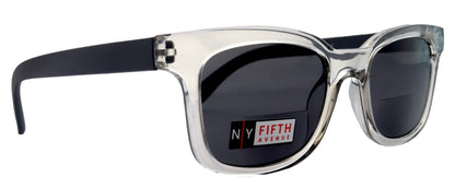 Mars, High-End Line Bifocal (Clear On Top) Sun Readers Unixes OR Non-Bifocal Readers Sunglasses (Transparent Grey) NY Fifth Avenue by NY Fifth Avenue