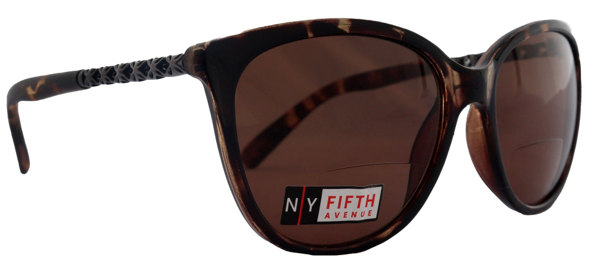Iris, High-End Line Bifocal (Clear On Top) Sun Readers for Women OR Non-Bifocal Readers Sunglasses (Brown Tortoiseshell ) NY Fifth Avenue by NY Fifth Avenue