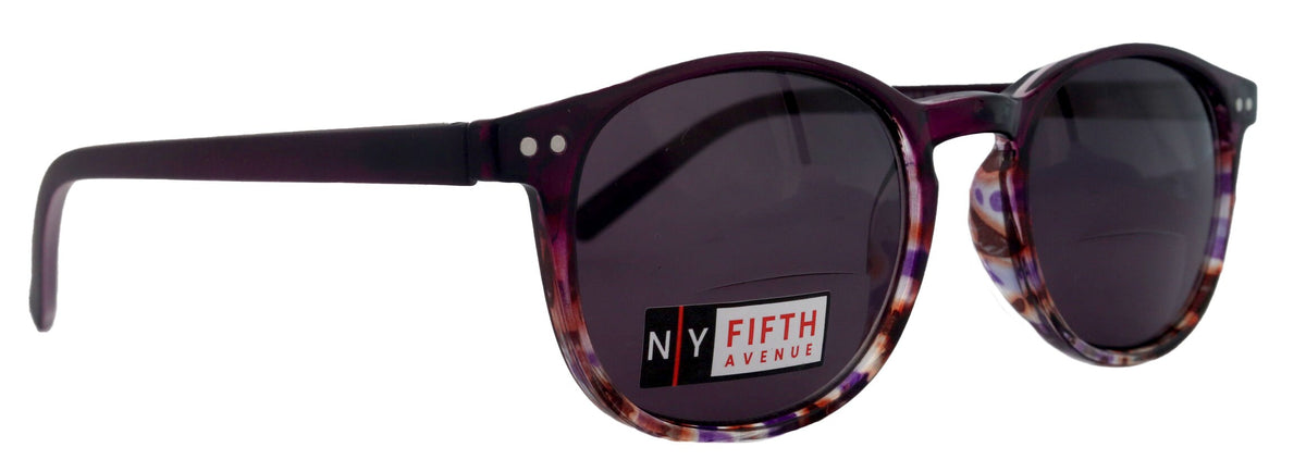 Ravenna, High-End Line Bifocal (Clear On Top) Sun Readers for Women OR Non-Bifocal Readers Sunglasses (Purple ) NY Fifth Avenue by NY Fifth Avenue