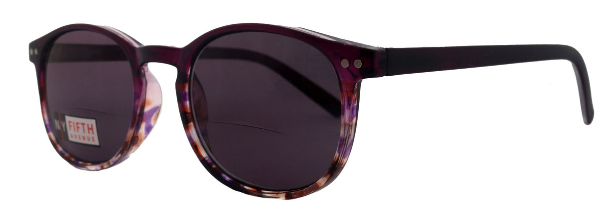 Ravenna, High-End Line Bifocal (Clear On Top) Sun Readers for Women OR Non-Bifocal Readers Sunglasses (Purple ) NY Fifth Avenue by NY Fifth Avenue