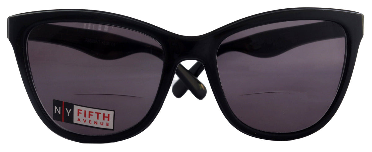 Eleanor, High-End Line Bifocal (Clear On Top) Sun Readers for Women OR Non-Bifocal Readers Sunglasses (Black) NY Fifth Avenue by NY Fifth Avenue