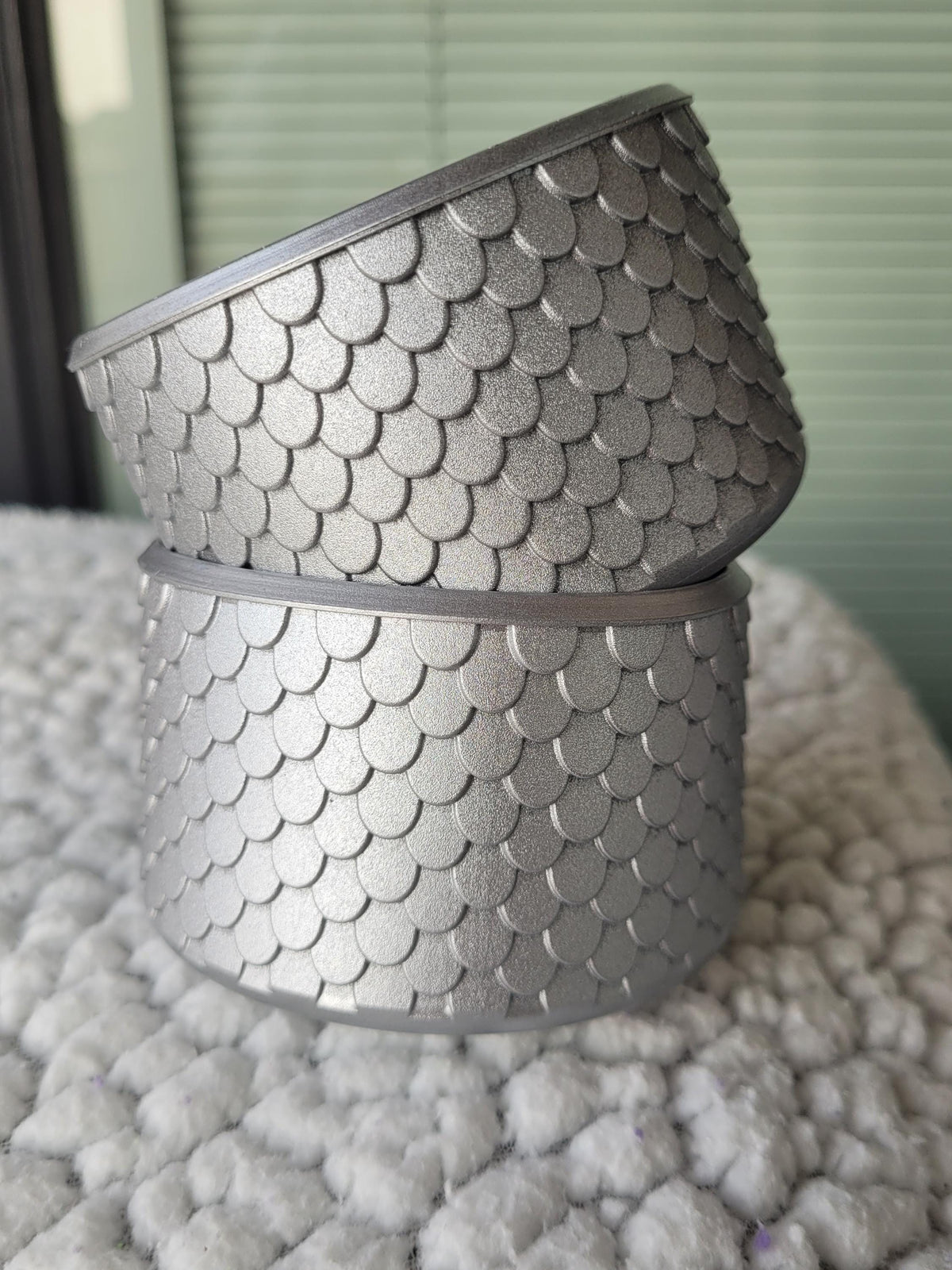 Silver Metallic Mermaid Silicone Boot Bumper Sleeve for tumblers by THE SALTY CHIC