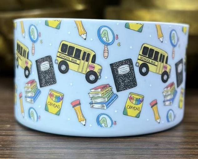 Back To School Silicone Boot Bumper Sleeve for tumblers by THE SALTY CHIC