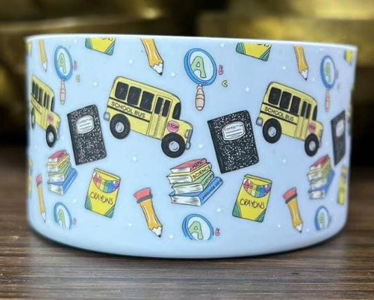 Back To School Silicone Boot Bumper Sleeve for tumblers by THE SALTY CHIC
