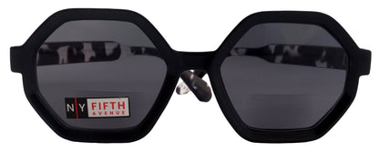 Heptagon, High-End Line Bifocal (Clear On Top) Sun Readers Unixes OR Non-Bifocal Readers Sunglasses (Black Tortoiseshell) NY Fifth Avenue by NY Fifth Avenue
