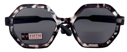 Heptagon, High-End Line Bifocal (Clear On Top) Sun Readers Unixes OR Non-Bifocal Readers Sunglasses (GreyTortoiseshell) NY Fifth Avenue by NY Fifth Avenue