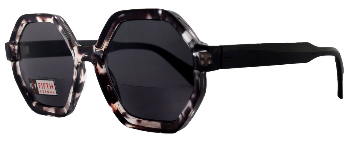 Heptagon, High-End Line Bifocal (Clear On Top) Sun Readers Unixes OR Non-Bifocal Readers Sunglasses (GreyTortoiseshell) NY Fifth Avenue by NY Fifth Avenue