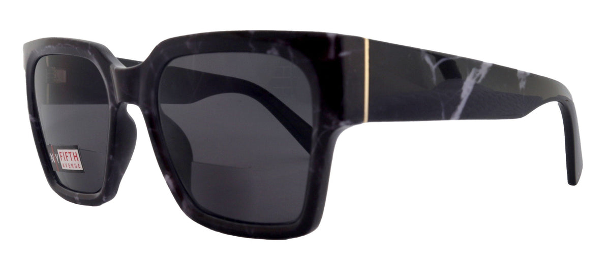 Minerva, High-End Line Bifocal (Clear On Top) Sun Readers for Women OR Non-Bifocal Readers Sunglasses (Black Marble) NY Fifth Avenue by NY Fifth Avenue