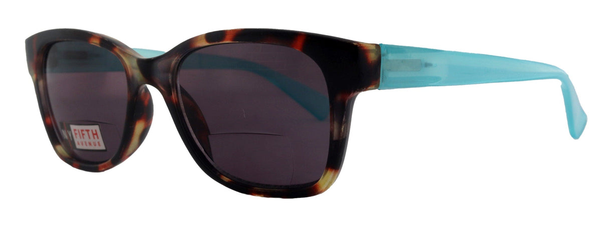 Madison, High-End Line Bifocal (Clear On Top) Sun Readers for Women OR Non-Bifocal Readers Sunglasses (Tortoiseshell Blue) NY Fifth Avenue by NY Fifth Avenue
