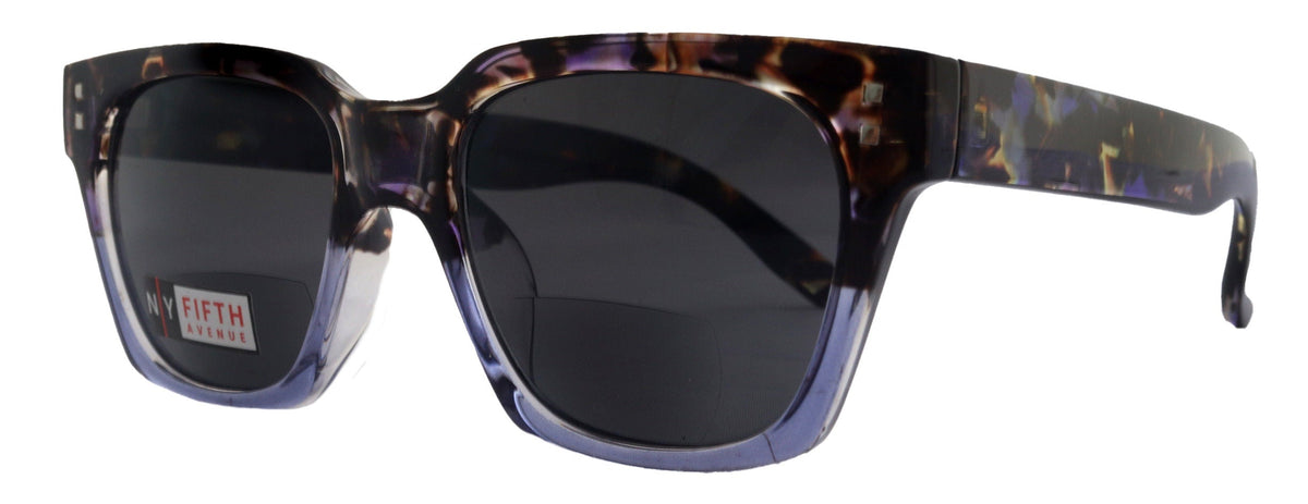 Ravello, High-End Line Bifocal (Clear On Top) Sun Readers for Women OR Non-Bifocal Readers Sunglasses (Purple Tortoiseshell) NY Fifth Avenue by NY Fifth Avenue