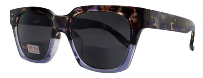 Ravello, High-End Line Bifocal (Clear On Top) Sun Readers for Women OR Non-Bifocal Readers Sunglasses (Purple Tortoiseshell) NY Fifth Avenue by NY Fifth Avenue