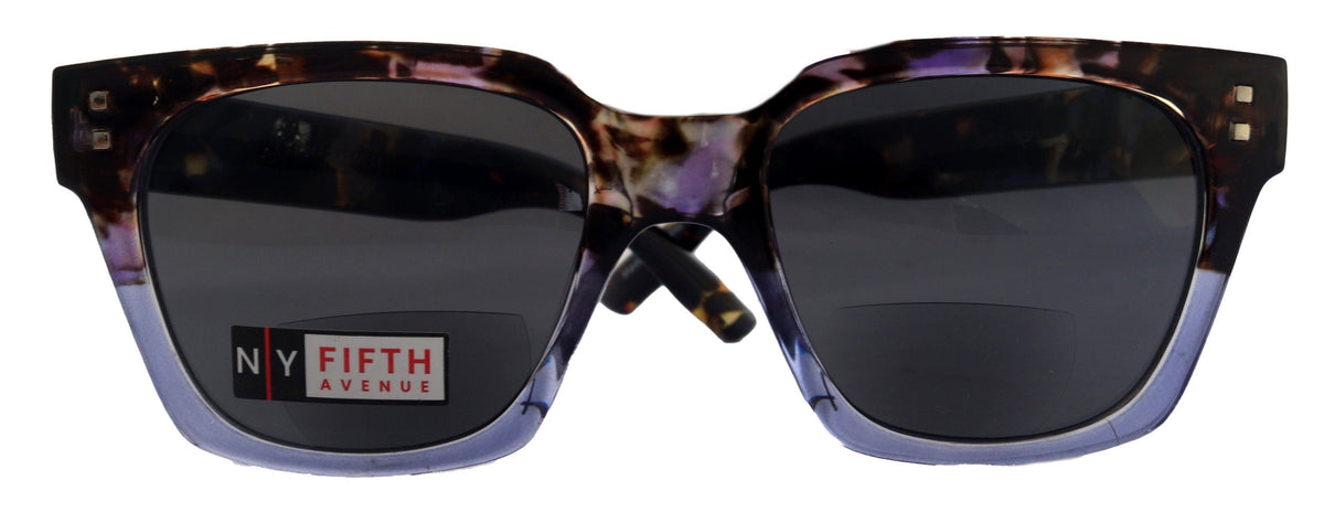 Ravello, High-End Line Bifocal (Clear On Top) Sun Readers for Women OR Non-Bifocal Readers Sunglasses (Purple Tortoiseshell) NY Fifth Avenue by NY Fifth Avenue