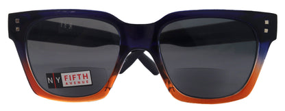 Ravello, High-End Line Bifocal (Clear On Top) Sun Readers for Women OR Non-Bifocal Readers Sunglasses (Bk with BL N Orange) NY Fifth Avenue by NY Fifth Avenue