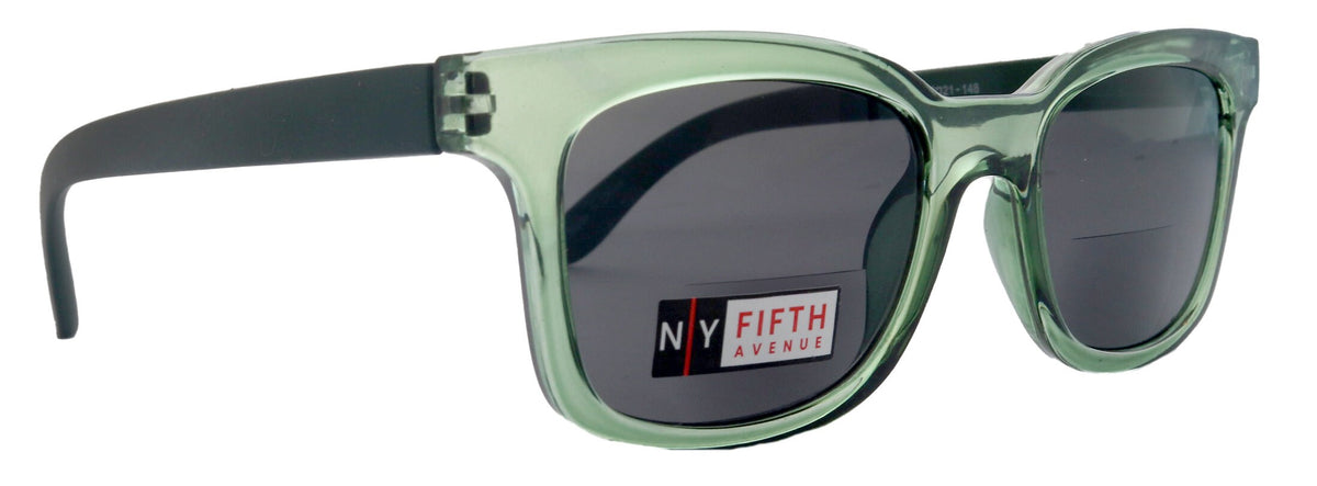 Mars, High-End Line Bifocal (Clear On Top) Sun Readers Unixes OR Non-Bifocal Readers Sunglasses (Transparent Green ) NY Fifth Avenue by NY Fifth Avenue
