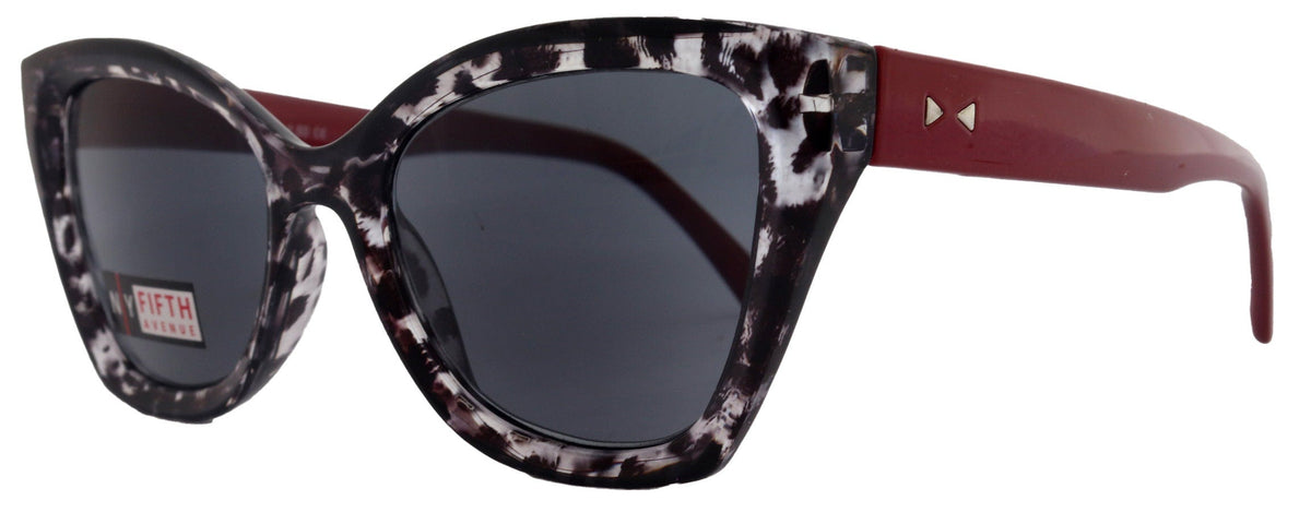 Rhodes, High-End Line Bifocal (Clear On Top) Sun Readers for Women OR Non-Bifocal Readers Sunglasses (Red BK Tortoiseshell) NY Fifth Avenue by NY Fifth Avenue
