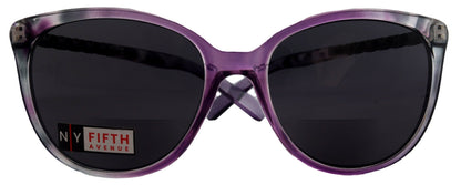Iris, High-End Line Bifocal (Clear On Top) Sun Readers for Women OR Non-Bifocal Readers Sunglasses (Purple W Grey) NY Fifth Avenue by NY Fifth Avenue