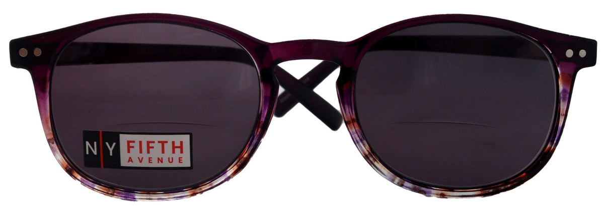 Ravenna, High-End Line Bifocal (Clear On Top) Sun Readers for Women OR Non-Bifocal Readers Sunglasses (Purple ) NY Fifth Avenue by NY Fifth Avenue