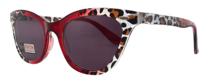 Gatsby, High-End Readers sun Glasses for Women (Red Cheetah ) NY Fifth Avenue by NY Fifth Avenue
