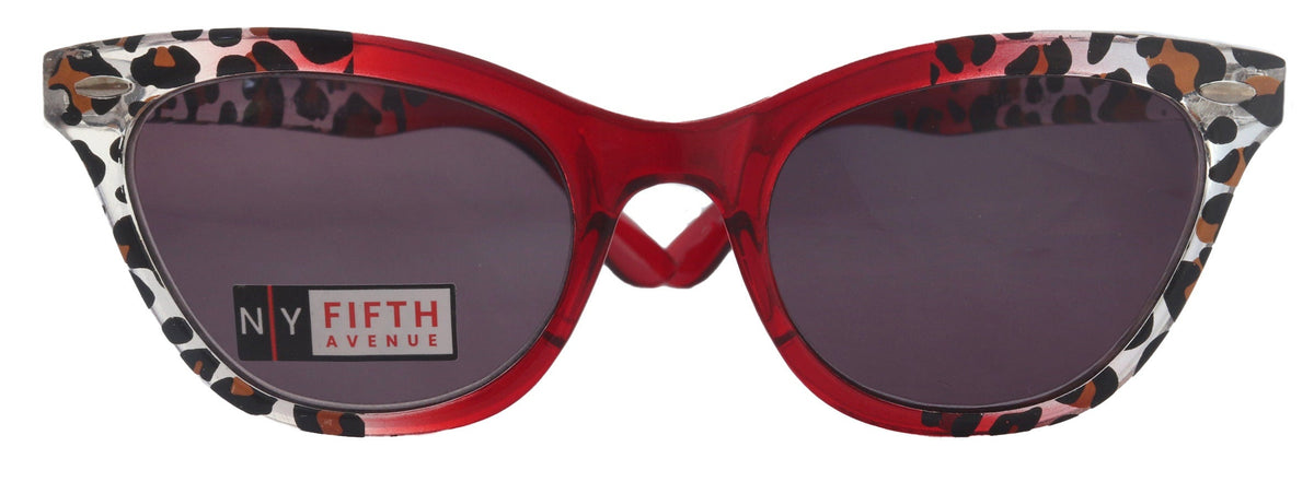 Gatsby, High-End Readers sun Glasses for Women (Red Cheetah ) NY Fifth Avenue by NY Fifth Avenue