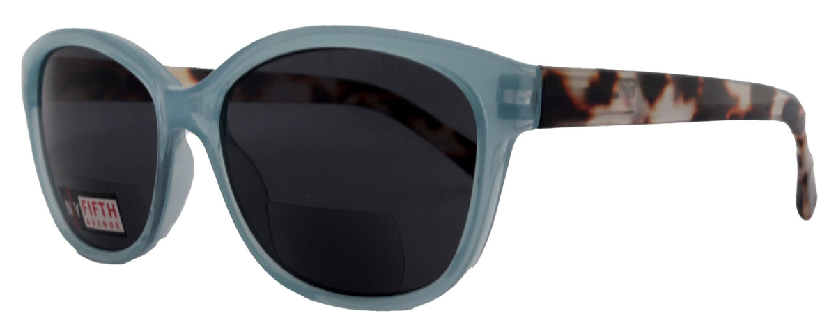 Savannah, High-End Line Bifocal (Clear On Top) Sun Readers for Women OR Non-Bifocal Readers Sunglasses (Blue Tortoiseshell ) NY Fifth Avenue by NY Fifth Avenue