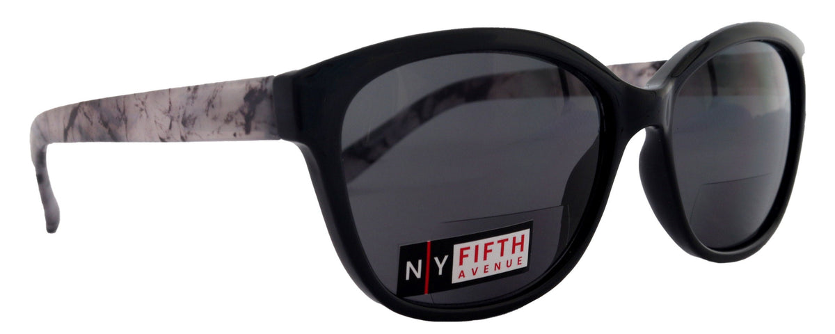 Savannah, High-End Line Bifocal (Clear On Top) Sun Readers for Women OR Non-Bifocal Readers Sunglasses (Black Marble ) NY Fifth Avenue by NY Fifth Avenue