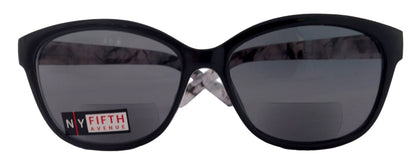 Savannah, High-End Line Bifocal (Clear On Top) Sun Readers for Women OR Non-Bifocal Readers Sunglasses (Black Marble ) NY Fifth Avenue by NY Fifth Avenue