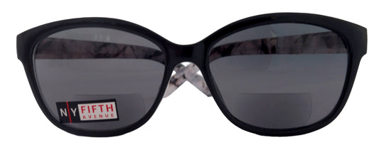Savannah, High-End Line Bifocal (Clear On Top) Sun Readers for Women OR Non-Bifocal Readers Sunglasses (Black Marble ) NY Fifth Avenue by NY Fifth Avenue