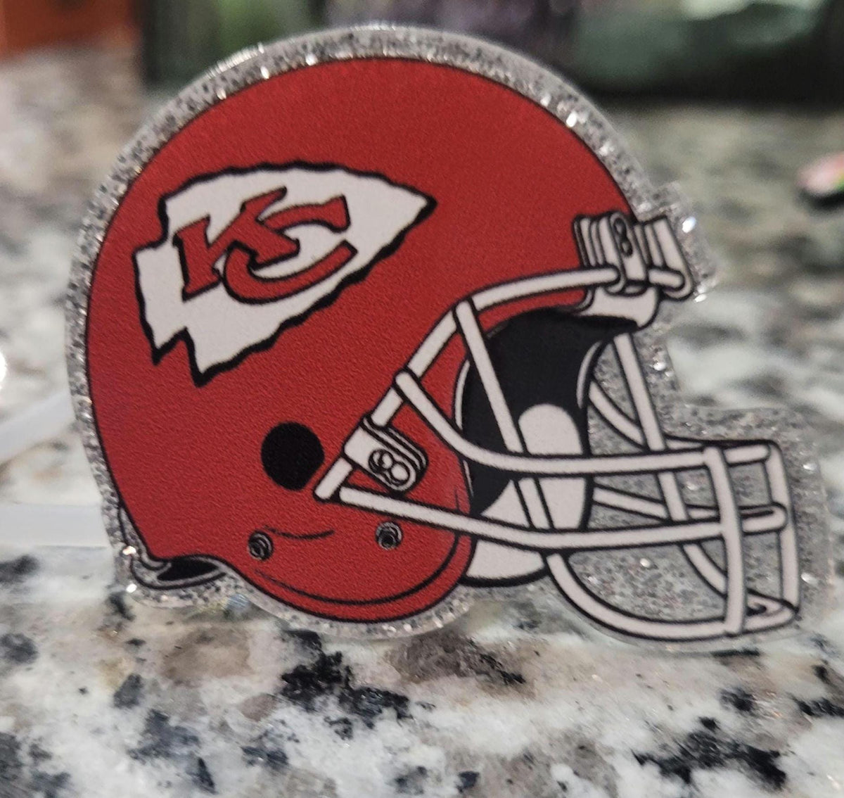 Chiefs 10mm acrylic straw topper by THE SALTY CHIC
