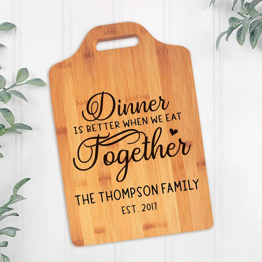 Personalized Cutting Board Family Name Custom Kitchen Wall Decor Housewarming Gift Wedding Gift Family Sign Bamboo Wood Anniversary Present by Joyful Moose