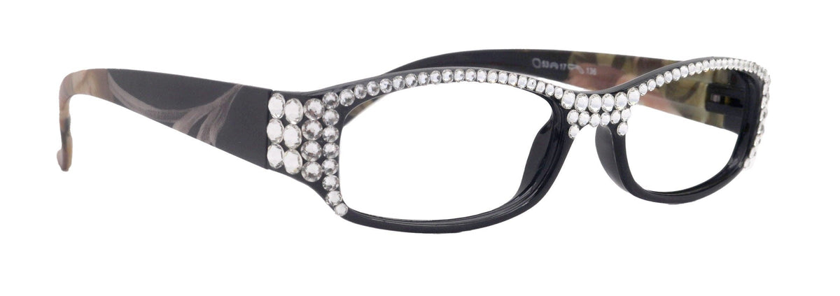 Rosie Bling Reading Glasses Women W (Clear ) Genuine European Crystals (Black ) NY Fifth Avenue by NY Fifth Avenue