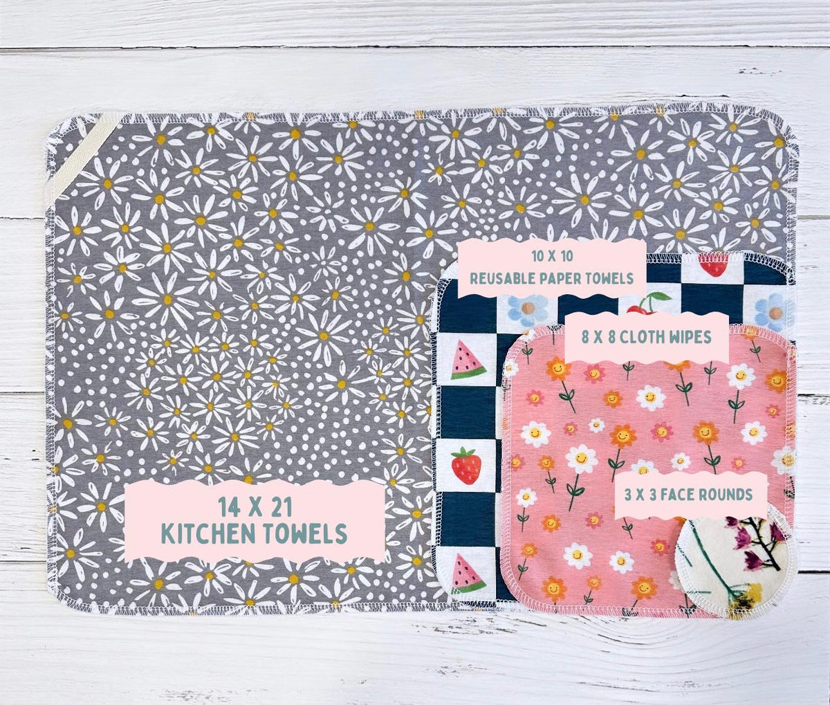 Reusable paper towels, Retro Golden Florals – view 7