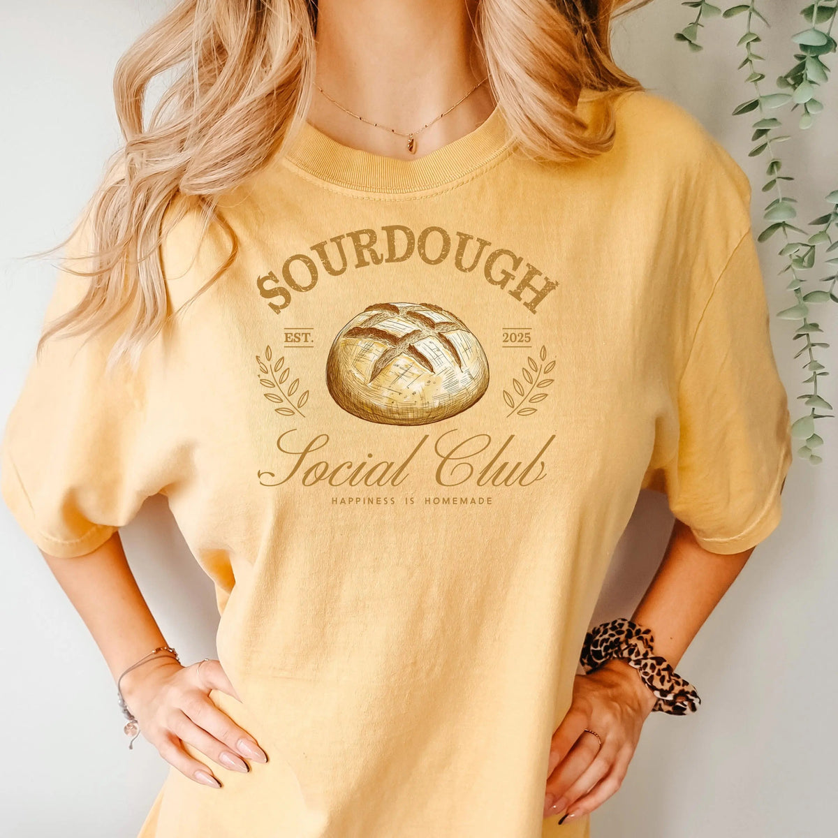 Sourdough Social Club T-Shirt for Bakers and Bread Lovers, Vintage Style Graphic Tee, Homemade Bread Shirt, Gift for Sourdough Fans by Joyful Moose