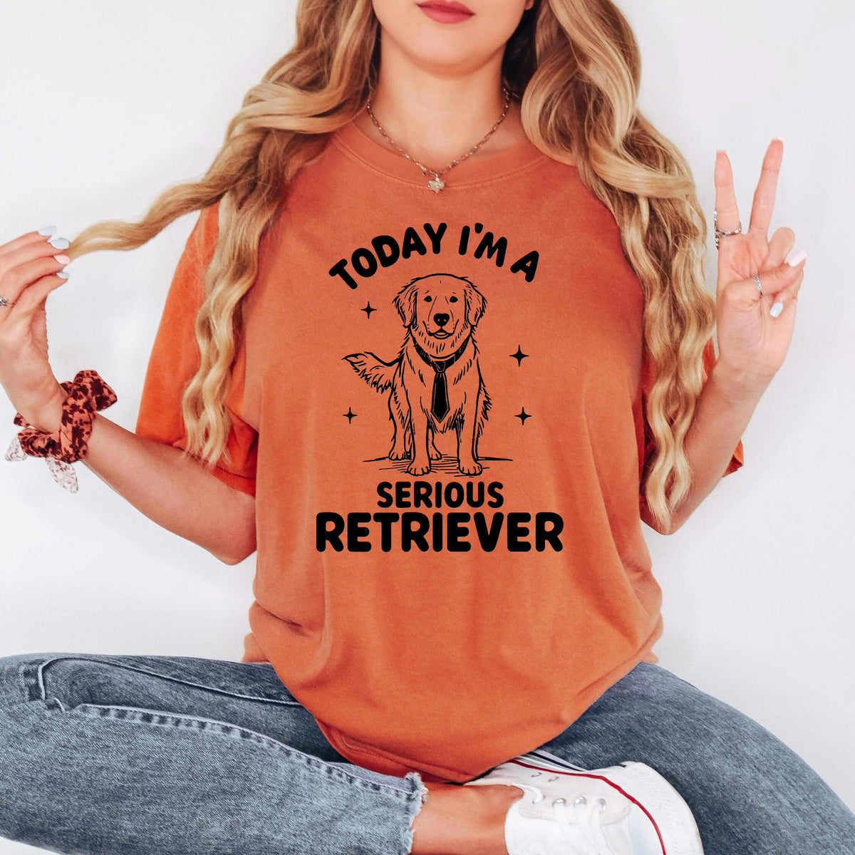 Funny I'm a Serious Retriever Comfort Colors Tee, golden retriever shirt, Labrador Retriever Mom t-hirt, Dog Dad Gift by Joyful Moose