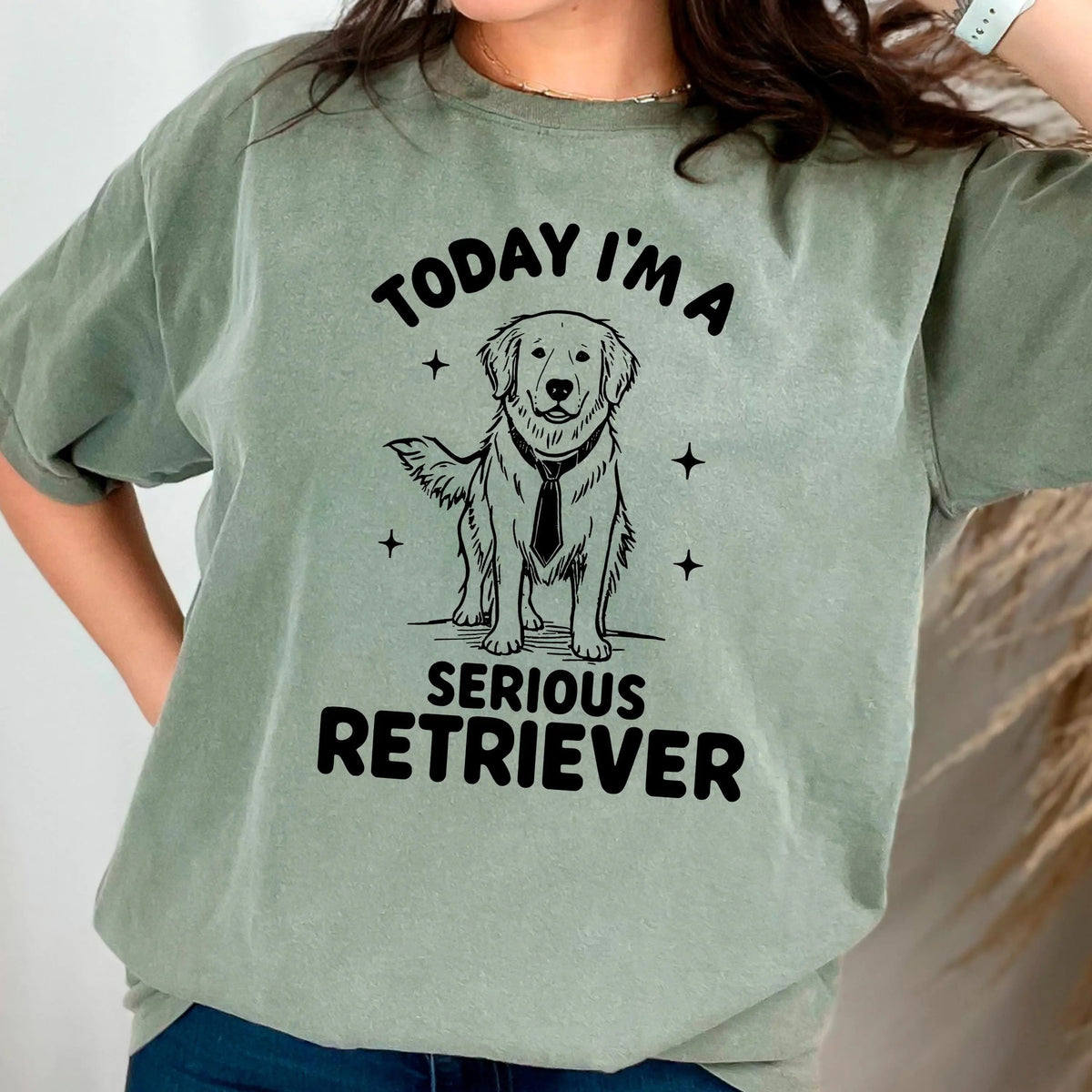 Funny I'm a Serious Retriever Comfort Colors Tee, golden retriever shirt, Labrador Retriever Mom t-hirt, Dog Dad Gift by Joyful Moose