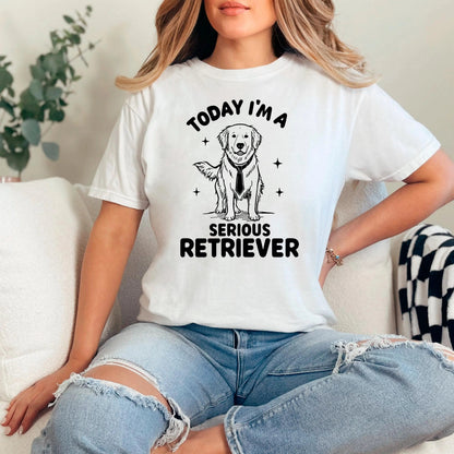 Funny I'm a Serious Retriever Comfort Colors Tee, golden retriever shirt, Labrador Retriever Mom t-hirt, Dog Dad Gift by Joyful Moose
