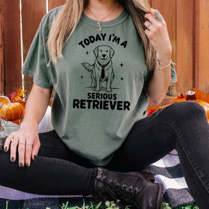 Funny I'm a Serious Retriever Comfort Colors Tee, golden retriever shirt, Labrador Retriever Mom t-hirt, Dog Dad Gift by Joyful Moose