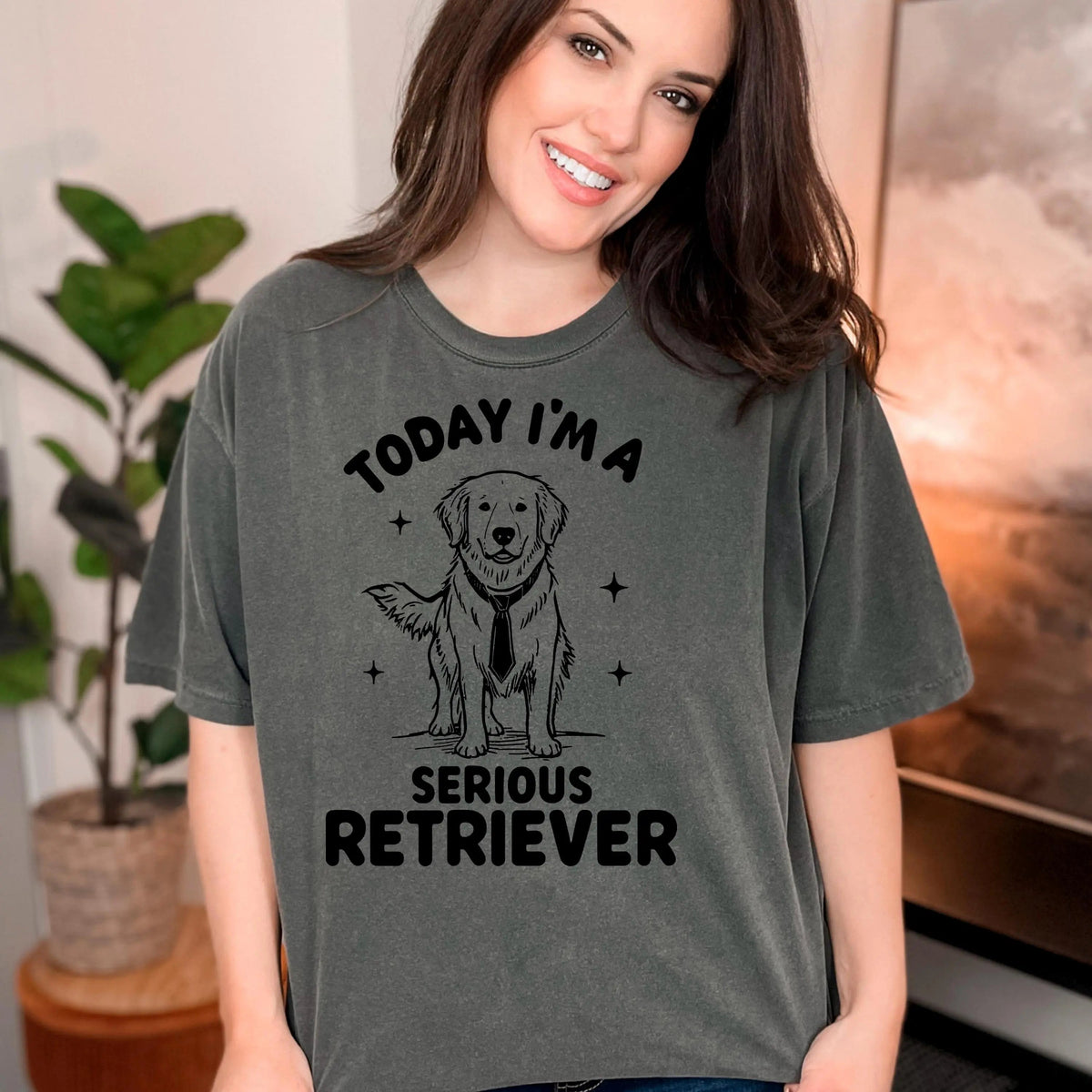 Funny I'm a Serious Retriever Comfort Colors Tee, golden retriever shirt, Labrador Retriever Mom t-hirt, Dog Dad Gift by Joyful Moose