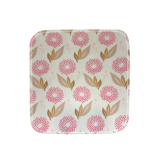 Reusable flannel paper towels in Sweet Clayflower