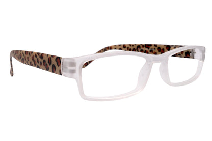 Xena, (Premium) Reading Glasses, Square Readers Clear Frosted +1.25.. +6 High / Strong Magnifying Eyeglasses (Brown Leopard) NY Fifth Avenue by NY Fifth Avenue