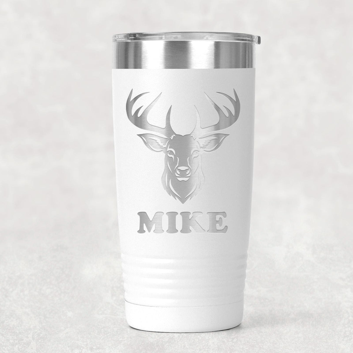 Personalized Deer Hunting Tumbler with Custom Name, Insulated Travel Mug for Outdoor Enthusiasts, Keeps Beverages Hot or Cold by Joyful Moose