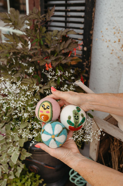 Wool dryer balls, Florals – view 9