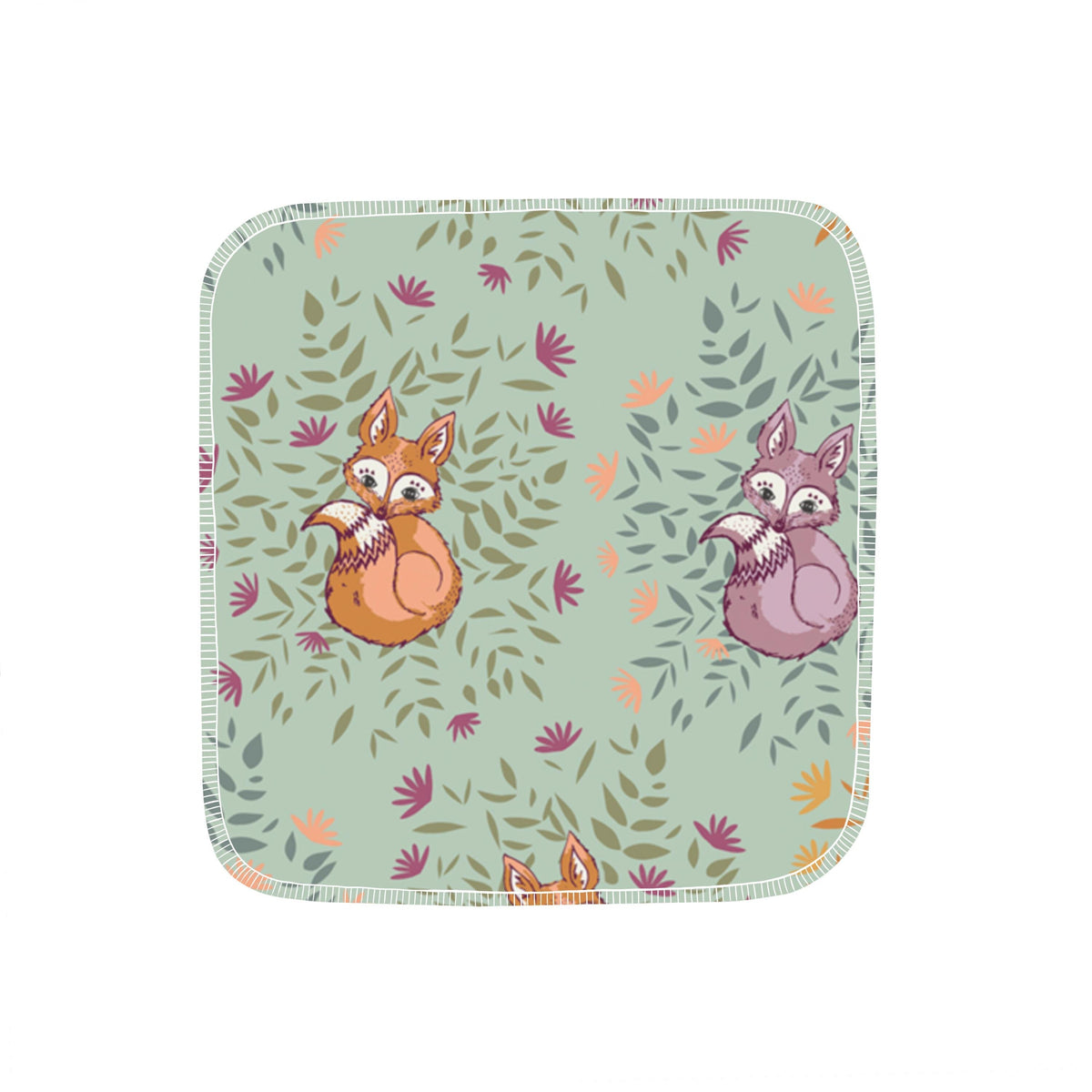 Reusable flannel paper towels in Friendly Fox